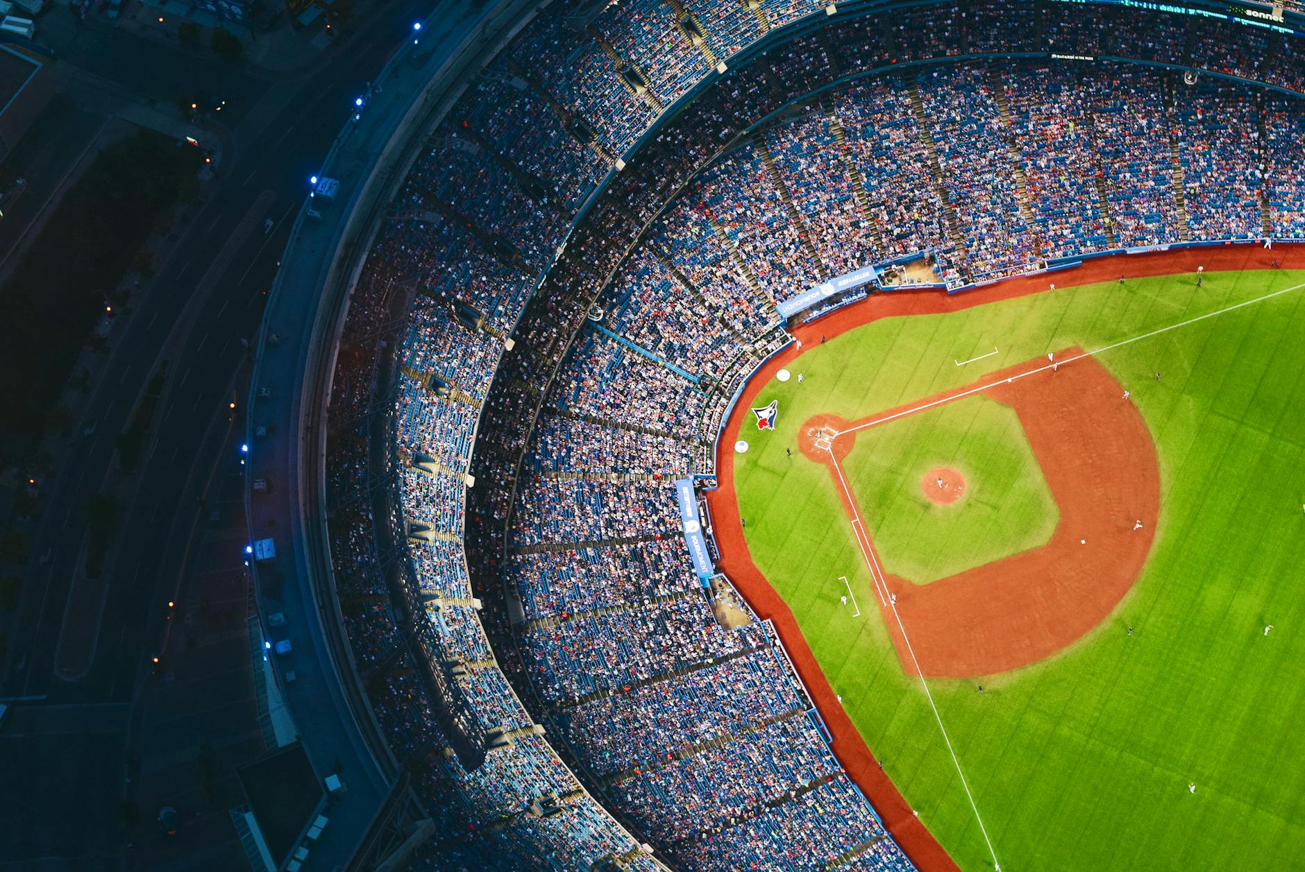 aerial view of sports stadium during daytime